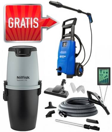 Nilfisk Supreme 150 + Zestaw sprzątający 9m DeluXe + Myjka Nilfisk C120 bar GRATIS !!!