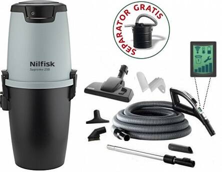 Nilfisk Supreme 250 + Zestaw sprzątający 12m DeluXe + Separator kominkowy GRATIS !!!