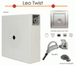 Leo Twist - kaseta z wężem zwijanym 15m + raczka + gniazdo